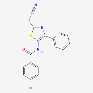 4-bromo-N-[2-(cyanomethyl)-4-phenyl-1,3-thiazol-5-yl]benzamide