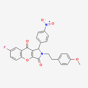 7-Fluoro-2-[2-(4-methoxyphenyl)ethyl]-1-(4-nitrophenyl)-1,2-dihydrochromeno[2,3-c]pyrrole-3,9-dione