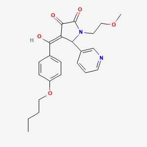 4-[(4-butoxyphenyl)carbonyl]-3-hydroxy-1-(2-methoxyethyl)-5-(pyridin-3-yl)-1,5-dihydro-2H-pyrrol-2-one