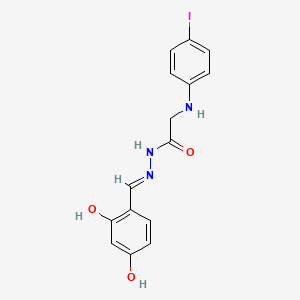 molecular formula C15H14IN3O3 B11122558 N'-[(E)-(2,4-dihydroxyphenyl)methylidene]-2-[(4-iodophenyl)amino]acetohydrazide (non-preferred name) 