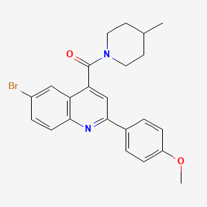 [6-Bromo-2-(4-methoxyphenyl)quinolin-4-yl](4-methylpiperidin-1-yl)methanone