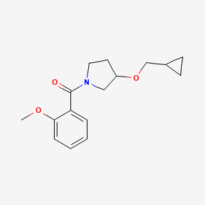 molecular formula C16H21NO3 B11122579 3-(Cyclopropylmethoxy)-1-(2-methoxybenzoyl)pyrrolidine 