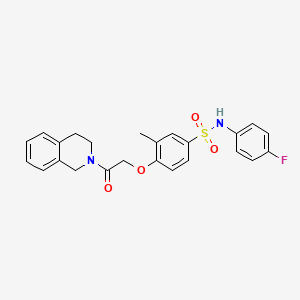 4-[2-(3,4-dihydroisoquinolin-2(1H)-yl)-2-oxoethoxy]-N-(4-fluorophenyl)-3-methylbenzenesulfonamide