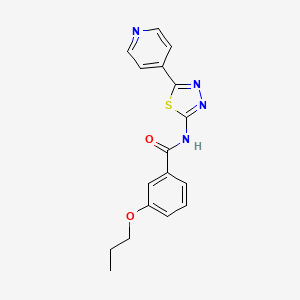 3-propoxy-N-[5-(pyridin-4-yl)-1,3,4-thiadiazol-2-yl]benzamide