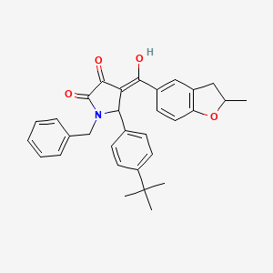 molecular formula C31H31NO4 B11122609 1-benzyl-5-(4-tert-butylphenyl)-3-hydroxy-4-[(2-methyl-2,3-dihydro-1-benzofuran-5-yl)carbonyl]-1,5-dihydro-2H-pyrrol-2-one 