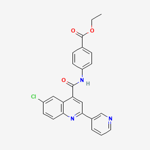 Ethyl 4-({[6-chloro-2-(pyridin-3-yl)quinolin-4-yl]carbonyl}amino)benzoate