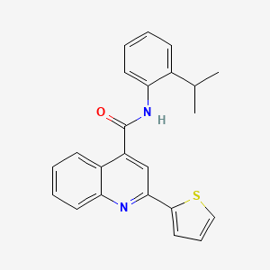 N-[2-(propan-2-yl)phenyl]-2-(thiophen-2-yl)quinoline-4-carboxamide