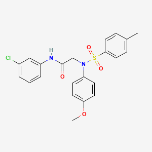 N-(3-Chlorophenyl)-2-{4-methoxy[(4-methylphenyl)sulfonyl]anilino}acetamide