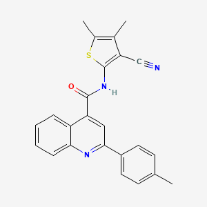 N-(3-cyano-4,5-dimethylthiophen-2-yl)-2-(4-methylphenyl)quinoline-4-carboxamide