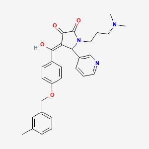 1-[3-(dimethylamino)propyl]-3-hydroxy-4-({4-[(3-methylbenzyl)oxy]phenyl}carbonyl)-5-(pyridin-3-yl)-1,5-dihydro-2H-pyrrol-2-one