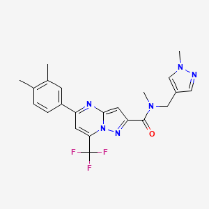 5-(3,4-dimethylphenyl)-N-methyl-N-[(1-methyl-1H-pyrazol-4-yl)methyl]-7-(trifluoromethyl)pyrazolo[1,5-a]pyrimidine-2-carboxamide