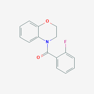 molecular formula C15H12FNO2 B11122655 2,3-dihydro-4H-1,4-benzoxazin-4-yl(2-fluorophenyl)methanone 