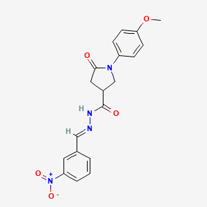 1-(4-methoxyphenyl)-N'-[(E)-(3-nitrophenyl)methylidene]-5-oxopyrrolidine-3-carbohydrazide