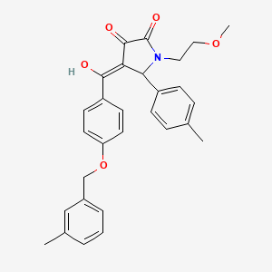 3-hydroxy-1-(2-methoxyethyl)-4-({4-[(3-methylbenzyl)oxy]phenyl}carbonyl)-5-(4-methylphenyl)-1,5-dihydro-2H-pyrrol-2-one