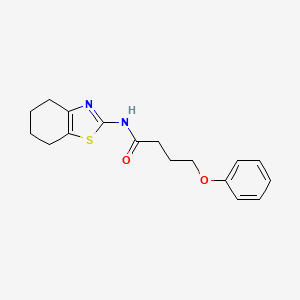 molecular formula C17H20N2O2S B11122688 4-phenoxy-N-(4,5,6,7-tetrahydro-1,3-benzothiazol-2-yl)butanamide 