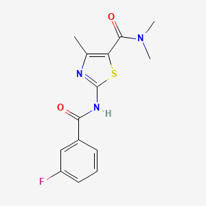 2-{[(3-fluorophenyl)carbonyl]amino}-N,N,4-trimethyl-1,3-thiazole-5-carboxamide