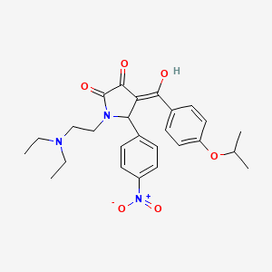 1-[2-(diethylamino)ethyl]-3-hydroxy-5-(4-nitrophenyl)-4-{[4-(propan-2-yloxy)phenyl]carbonyl}-1,5-dihydro-2H-pyrrol-2-one