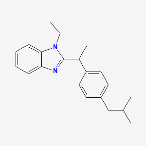 molecular formula C21H26N2 B11122701 1-ethyl-2-{1-[4-(2-methylpropyl)phenyl]ethyl}-1H-benzimidazole 