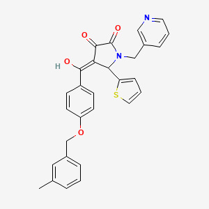 3-hydroxy-4-({4-[(3-methylbenzyl)oxy]phenyl}carbonyl)-1-(pyridin-3-ylmethyl)-5-(thiophen-2-yl)-1,5-dihydro-2H-pyrrol-2-one