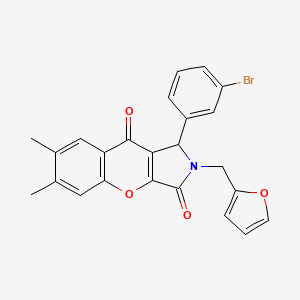 1-(3-Bromophenyl)-2-(furan-2-ylmethyl)-6,7-dimethyl-1,2-dihydrochromeno[2,3-c]pyrrole-3,9-dione