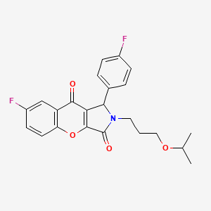 7-Fluoro-1-(4-fluorophenyl)-2-[3-(propan-2-yloxy)propyl]-1,2-dihydrochromeno[2,3-c]pyrrole-3,9-dione