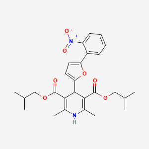 Bis(2-methylpropyl) 2,6-dimethyl-4-[5-(2-nitrophenyl)furan-2-yl]-1,4-dihydropyridine-3,5-dicarboxylate