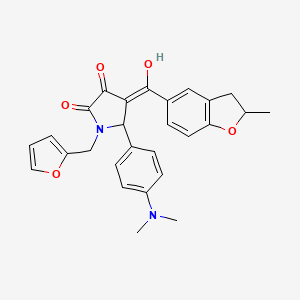 5-[4-(dimethylamino)phenyl]-1-(furan-2-ylmethyl)-3-hydroxy-4-[(2-methyl-2,3-dihydro-1-benzofuran-5-yl)carbonyl]-1,5-dihydro-2H-pyrrol-2-one