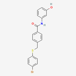 4-{[(4-bromophenyl)sulfanyl]methyl}-N-(3-hydroxyphenyl)benzamide