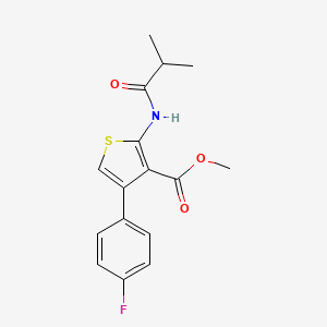 Methyl 4-(4-fluorophenyl)-2-[(2-methylpropanoyl)amino]thiophene-3-carboxylate