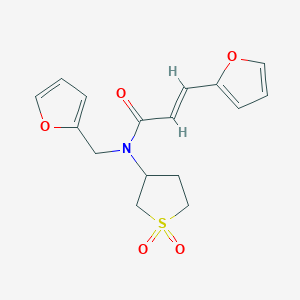 (2E)-N-(1,1-dioxidotetrahydrothiophen-3-yl)-3-(furan-2-yl)-N-(furan-2-ylmethyl)prop-2-enamide