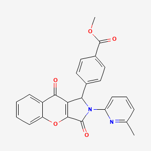 Methyl 4-[2-(6-methylpyridin-2-yl)-3,9-dioxo-1,2,3,9-tetrahydrochromeno[2,3-c]pyrrol-1-yl]benzoate