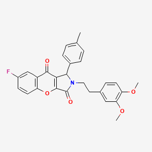 2-[2-(3,4-Dimethoxyphenyl)ethyl]-7-fluoro-1-(4-methylphenyl)-1,2-dihydrochromeno[2,3-c]pyrrole-3,9-dione