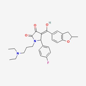 1-[3-(diethylamino)propyl]-5-(4-fluorophenyl)-3-hydroxy-4-[(2-methyl-2,3-dihydro-1-benzofuran-5-yl)carbonyl]-1,5-dihydro-2H-pyrrol-2-one