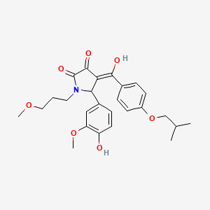 3-hydroxy-5-(4-hydroxy-3-methoxyphenyl)-1-(3-methoxypropyl)-4-{[4-(2-methylpropoxy)phenyl]carbonyl}-1,5-dihydro-2H-pyrrol-2-one