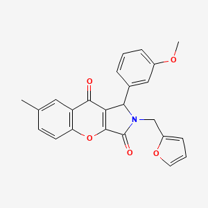 2-(Furan-2-ylmethyl)-1-(3-methoxyphenyl)-7-methyl-1,2-dihydrochromeno[2,3-c]pyrrole-3,9-dione