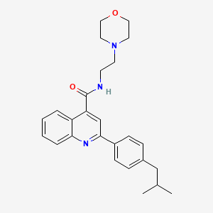 2-[4-(2-methylpropyl)phenyl]-N-[2-(morpholin-4-yl)ethyl]quinoline-4-carboxamide