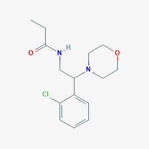 molecular formula C15H21ClN2O2 B11122839 N-[2-(2-chlorophenyl)-2-morpholinoethyl]propanamide 