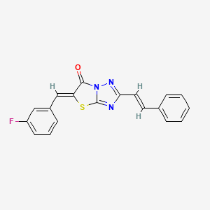 (5Z)-5-(3-fluorobenzylidene)-2-[(E)-2-phenylethenyl][1,3]thiazolo[3,2-b][1,2,4]triazol-6(5H)-one