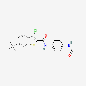 N-[4-(acetylamino)phenyl]-6-tert-butyl-3-chloro-1-benzothiophene-2-carboxamide