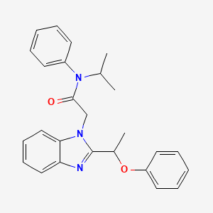 2-[2-(1-phenoxyethyl)-1H-benzimidazol-1-yl]-N-phenyl-N-(propan-2-yl)acetamide