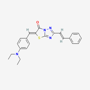 (5Z)-5-[4-(diethylamino)benzylidene]-2-[(E)-2-phenylethenyl][1,3]thiazolo[3,2-b][1,2,4]triazol-6(5H)-one