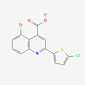 molecular formula C14H7BrClNO2S B11122906 5-Bromo-2-(5-chlorothiophen-2-yl)quinoline-4-carboxylic acid 