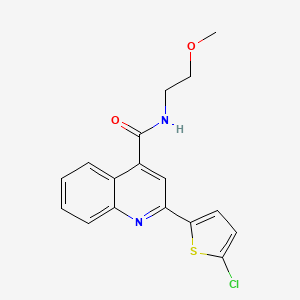 2-(5-chlorothiophen-2-yl)-N-(2-methoxyethyl)quinoline-4-carboxamide