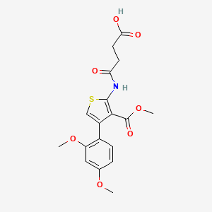 4-{[4-(2,4-Dimethoxyphenyl)-3-(methoxycarbonyl)thiophen-2-yl]amino}-4-oxobutanoic acid