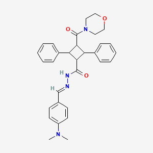 N'-{(E)-[4-(dimethylamino)phenyl]methylidene}-3-(morpholin-4-ylcarbonyl)-2,4-diphenylcyclobutanecarbohydrazide