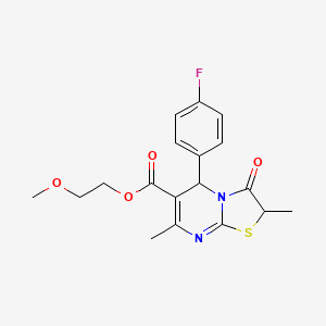 2-methoxyethyl 5-(4-fluorophenyl)-2,7-dimethyl-3-oxo-2,3-dihydro-5H-[1,3]thiazolo[3,2-a]pyrimidine-6-carboxylate