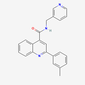 molecular formula C23H19N3O B11122965 2-(3-methylphenyl)-N-(pyridin-3-ylmethyl)quinoline-4-carboxamide 