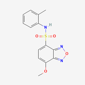 molecular formula C14H13N3O4S B11122989 7-methoxy-N-(2-methylphenyl)-2,1,3-benzoxadiazole-4-sulfonamide 