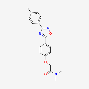 N,N-dimethyl-2-{4-[3-(4-methylphenyl)-1,2,4-oxadiazol-5-yl]phenoxy}acetamide