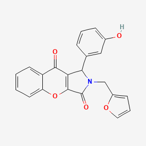 2-(Furan-2-ylmethyl)-1-(3-hydroxyphenyl)-1,2-dihydrochromeno[2,3-c]pyrrole-3,9-dione